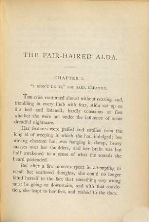 The fair-haired Alda : a novel, 2
