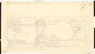 Garten Frank, Berlin-Dahlem: Lageplan mit Pflanzplan 1:50