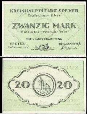 Speyer, Notgeld, 20 Mark