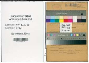 Entnazifizierung Erna Beermann , geb. 11.12.1895 (Kassiererin)