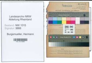 Entnazifizierung Hermann Burgsmueller , geb. 18.11.1908 (Anwalt)