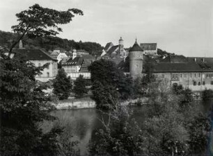 Blick über den Kocher auf Schwäbisch-Hall