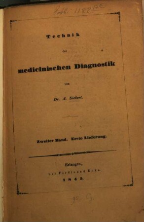 Technik der medicinischen Diagnostik, 2