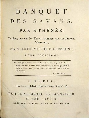 Banquet des savans, 3
