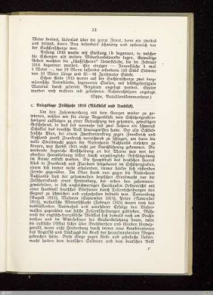 c. Kriegslage Frühjahr 1916 (Rückblick und Umblick)