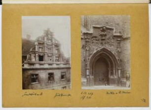 Oberkirche St. Marien, Frankfurt/Oder. Wohnhaus, Frankfurt/Oder: Ansichten (aus: Skizzen- und Fotoalbum 12)