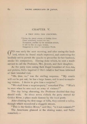 Chapter V. A trip into the country