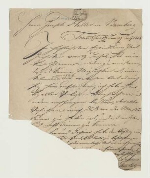 Brief von Christian Erdmann Gottlieb Prestel an Joseph Heller