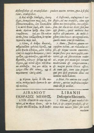 ... = Libanii Descriptio Ebrietatis.