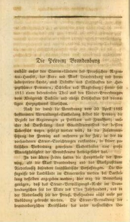 Die Provinz Brandenburg