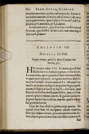 Collatio VIII. Novella XCVIII. - CXVII.