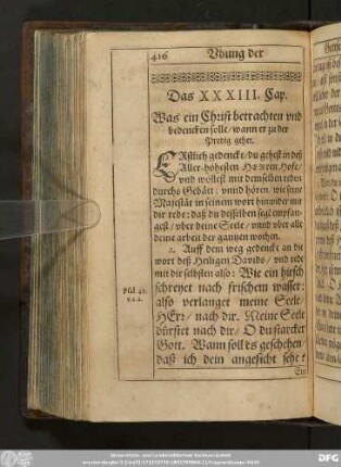 Das XXXIII. Cap. Was ein Christ betrachten und bedencken solle/ wann er zu der Predig gehet.