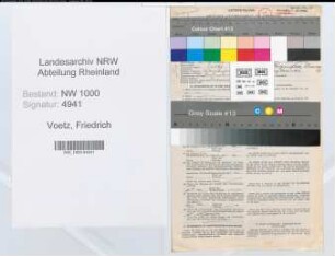Entnazifizierung Friedrich Voetz, geb. 07.11.1881 (Finanzbeamter)