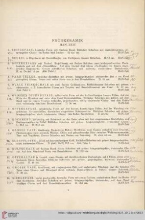 Frühkeramik (Nr. 1-323)