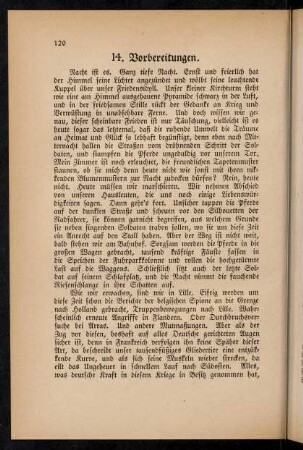 120-126, 14. Vorbereitungen.