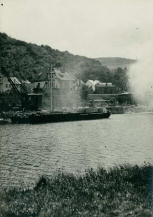 Wehr- und Schleusenbau Diez an der Lahn, Deutschland, ohne Datum