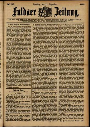 Ausgabe vom Dienstag, den 11. Dezember 1888.