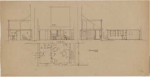 Döllgast, Hans; Varia - Unbekanntes Objekt, Augsburg (Grundriss; Ansicht; Schnitt)