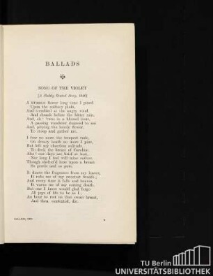 Ballads Song of the Violet