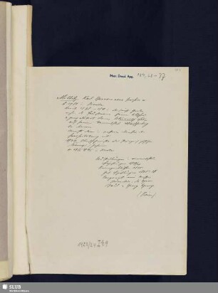 Nr. 68-77. Miltitz, Carl Borromäus von