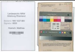 Entnazifizierung Matthias Hoersch , geb. 02.10.1901 (Kaufm.Angestellter)