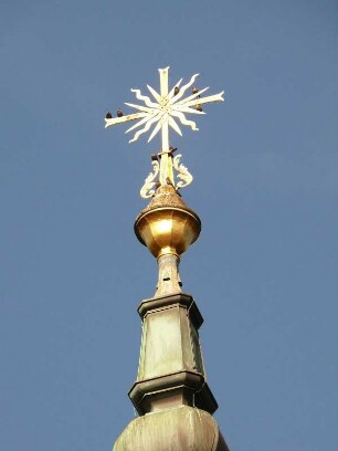 Turmspitze der Stadtkirche von 1748 in Erbach/Odenwald