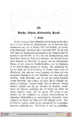 III. Kirche, Schule, Universität und Kunst