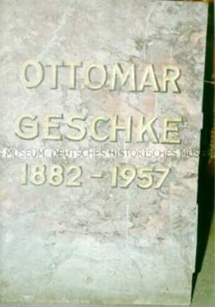 Grab-/Gedenkplatte "Ottomar Geschke"