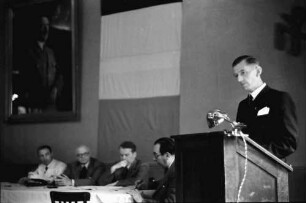 Bukarest: Reichsdeutsches Heim: Mitgliederversammlung der rumänisch-deutschen Handelskammer, Vortrag Peter Kutsche