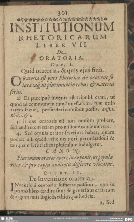 Liber VII. De Oratoria