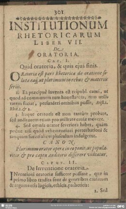 Liber VII. De Oratoria