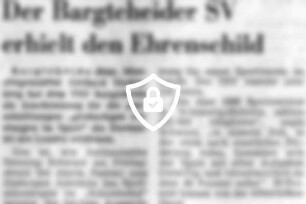 Der Bargteheider SV erhielt [Name maskiert]