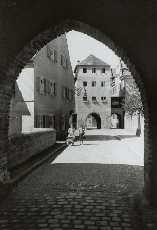 Landsberg am Lech, Färbertor : Landsberg am Lech. Färbertor. Stadtseite von Süden