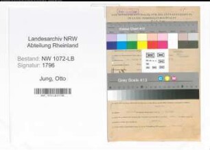 Entnazifizierung Otto Jung , geb. 10.01.1903 (Ingenieur)