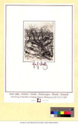 Originaltitel: Erich Dietz - Malerei - Grafik - Zeichnungen - Plastik - Keramik Ausstellung im Staatlichen Lindenau-Museum Altenburg vom 19.5. bis 1.7.1979