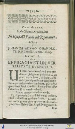 Praelectiones Academicae.