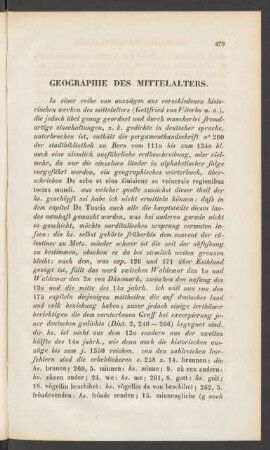 Geographie Des Mittelalters.