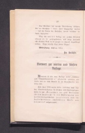 Vorwort zur vierten und fünften Auflage.