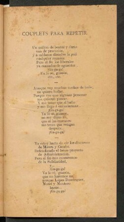 Couplets para repetir