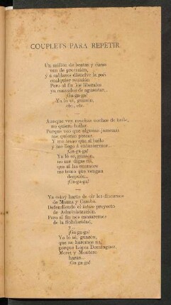 Couplets para repetir