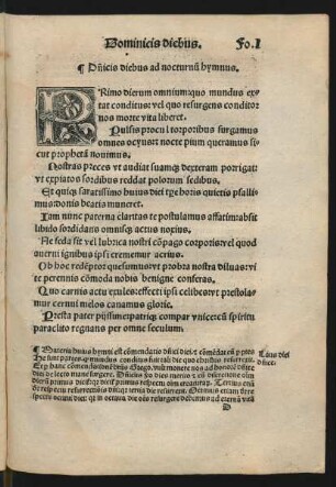 Dominicis diebus ...