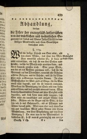 433-558, Abhandlung, darinn die Lehre der evangelisch-lutherischen ...