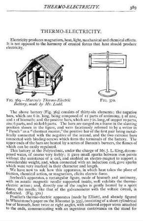 Thermo-Electricity.