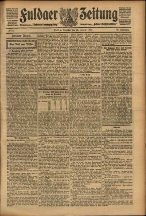 Dritte Ausgabe vom Samstag, den 23. Januar 1909.