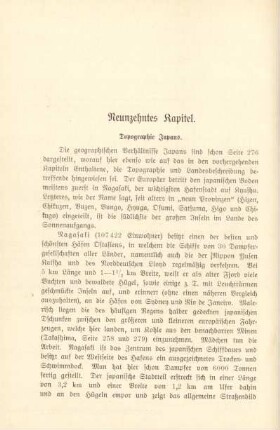 Neunzehntes Kapitel. Topographie Japans