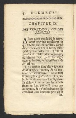 Chapitre IX. Des Vegetaux, Ou Des Plantes