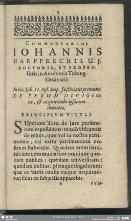 Principium Tituli