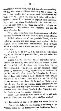 § 2. Der Abstand eines Punktes von einer Geraden