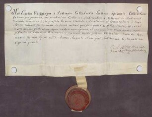 Documentum emancipationis Lothar Ferdinand von Metternich-Müllenarck.