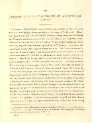 Mahomed-Ali's political intrigue and assumption of Madura